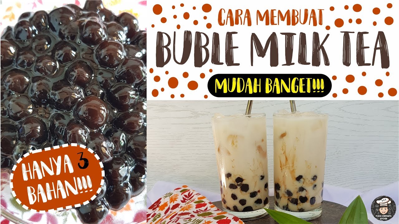 Cara Gampang Membuat Thai tea milk bubble Anti Gagal