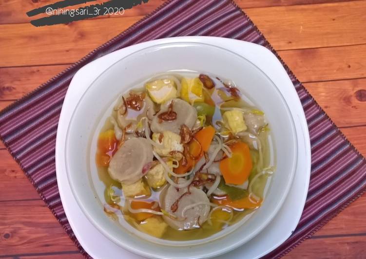 Cara Gampang Menyiapkan Sup Tahu Bakso (simple cemplung2) Anti Gagal