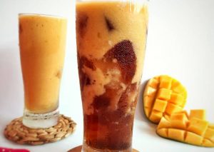 How to Make Tasty Jus Mangga Spesial With Jelly Cincau Hitam
