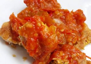 Resep Ayam geprek sambal tomat ?, Enak