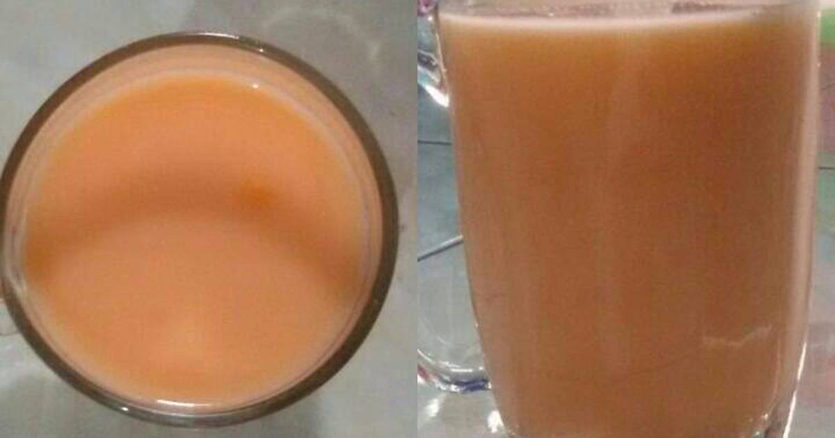 Resep Carrot Milk Ala Thai tea yang Lezat Sekali
