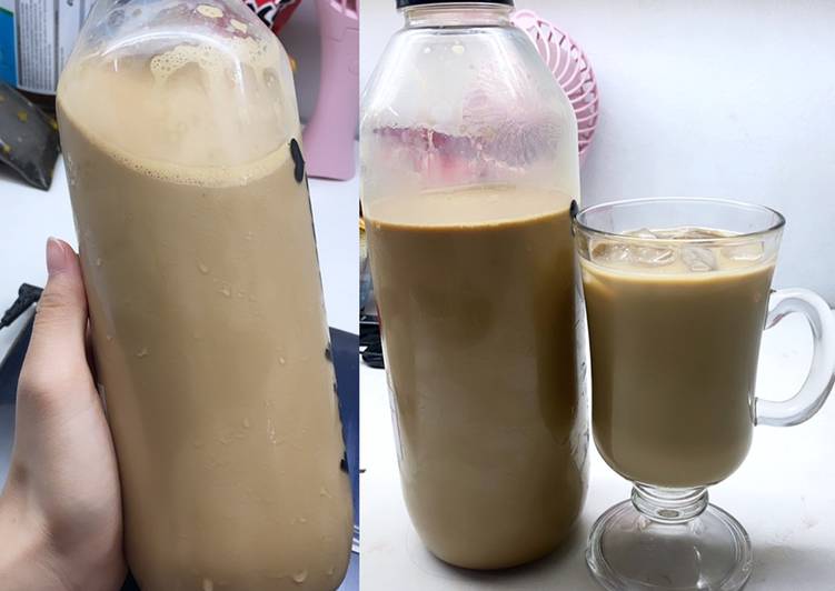 Resep Es kopi susu seliter ala kenangan, Enak Banget