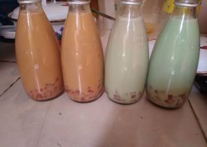 Resep Susu jelly rasa thai tea & green tea untuk jualan Anti Gagal