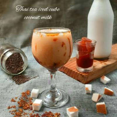Resep Thai Tea iced cube coconut milk yang Menggugah Selera