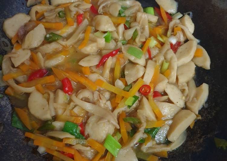 Resep Tumis jamur bakso saus tiram yang Lezat
