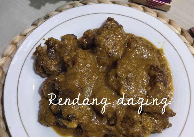 Resep Simple rendang daging Anti Gagal
