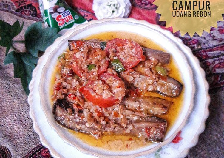 Resep Pecel terong campur udang rebon, Lezat Sekali