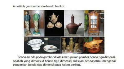 Kunci Jawaban Tema 8 Kelas 4 Halaman 134 135 139: Ciri-ciri Benda Berbentuk Tiga Dimensi